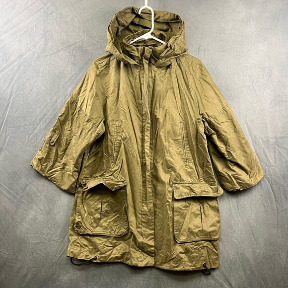 Zara Basic Outerwear Full Zip Hooded Parka Inditex Cargo 3/4 sleeve NN-03 - Picture 1 of 15